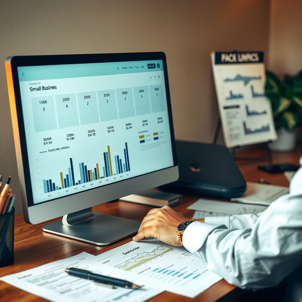 Accountant reviewing business activity statement information with a client