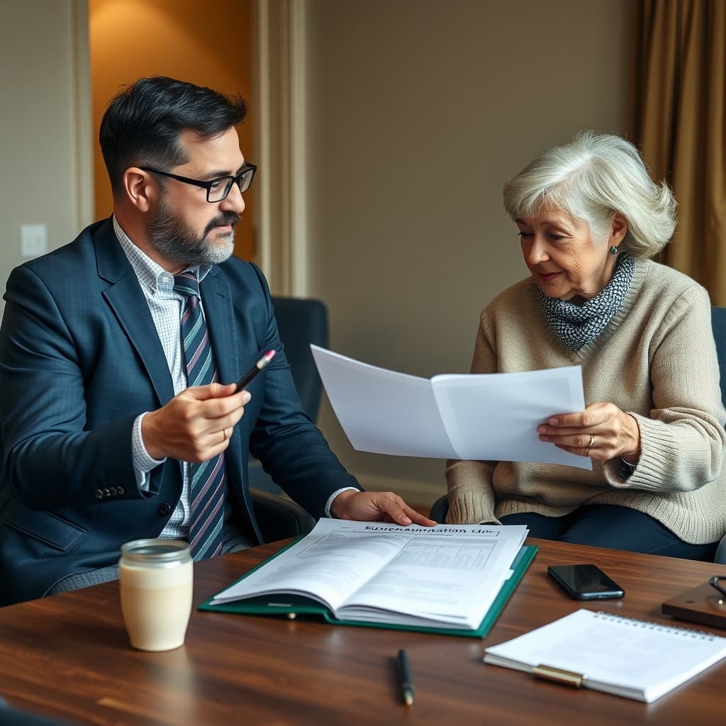 SMSF specialist discussing a self-managed super fund with clients