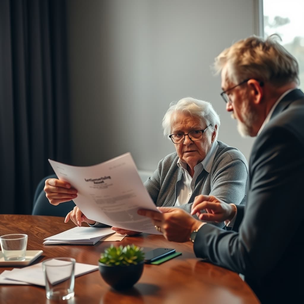 SMSF specialist discussing superannuation documentation with fund trustees